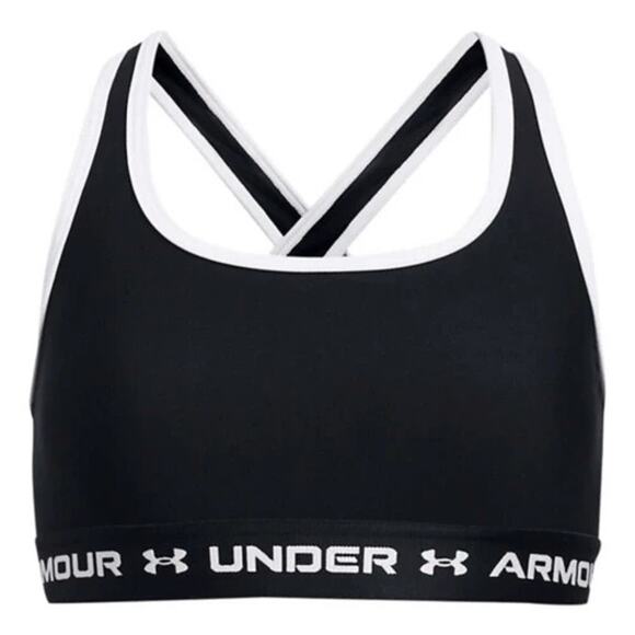 UNDER ARMOUR Girls Crossback Black Sports Bra~Girls Size Youth XL - Picture 1 of 4